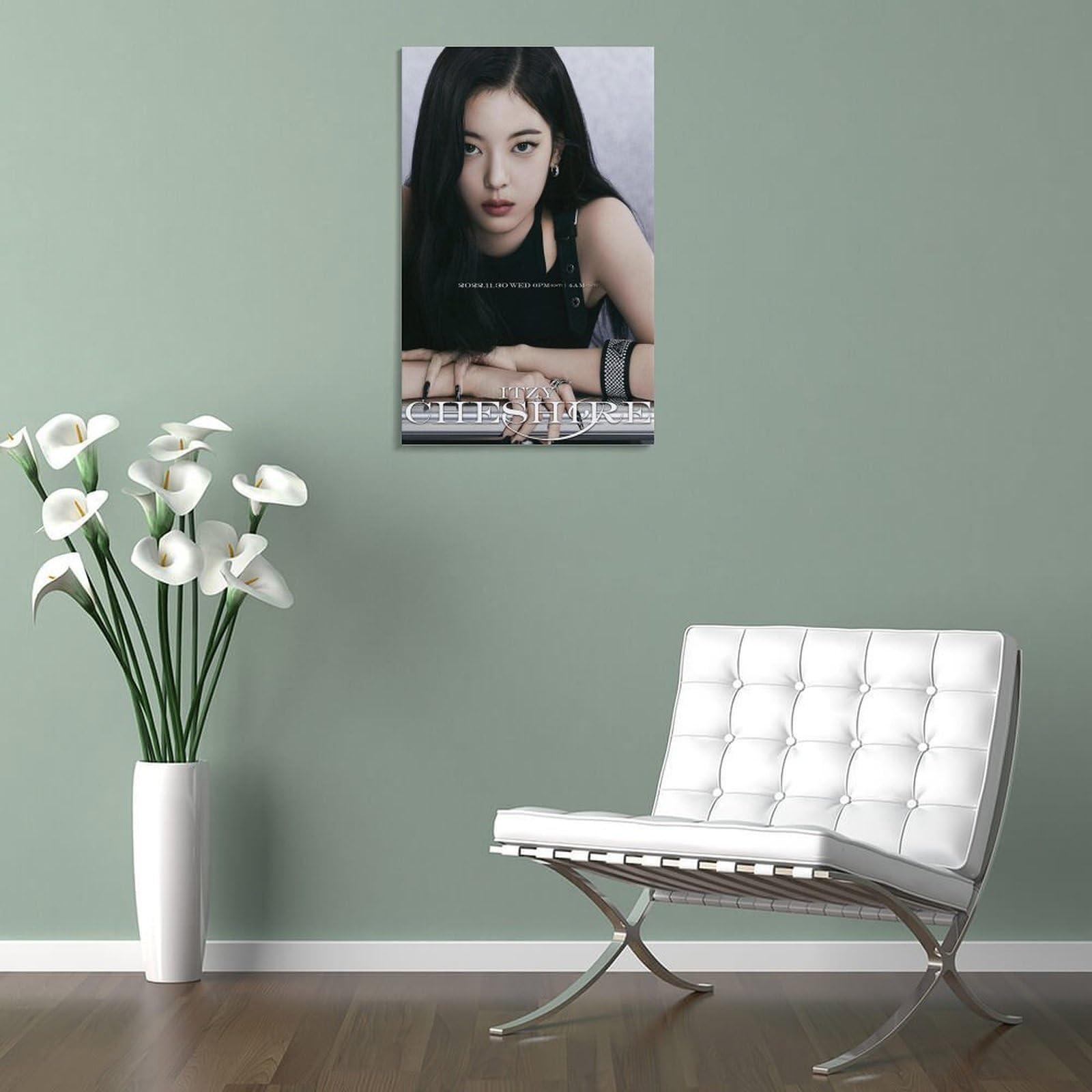 Generic Generic Lia ITZY Kpop CHESHIR Teaser Cool Korea Kpop Artist KPOP ARTIST ALBUM COVER Print on Canvas Painting Wall Art for Living Room Home Decor Boy Gift 08x12inch(20x30cm), Frame-style