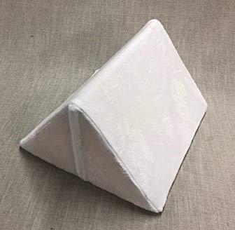 Foam N More 10" Thick Firm Poly Foam Triangle Leg Wedge / Elevating Leg Rest Pillow with Velour Terry Cover