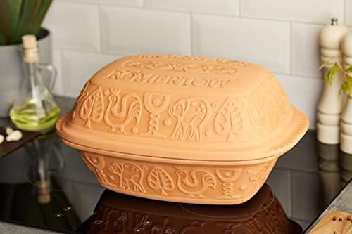Romertopf Rmertopf 11305 Clay Roaster | Non-Stick Dutch Oven | Healthy Clay Pot Cooking | Clay Baker | Versatile Cooking Vessel - 4.2 Quart (4 Liters) For Up To 6 People