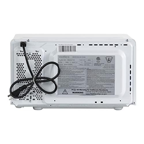 West Bend West Bend WBMW71W Microwave Oven 700-Watts Compact with 6 Pre Cooking Settings, Speed Defrost, Electronic Control Panel and Glass Turntable, White