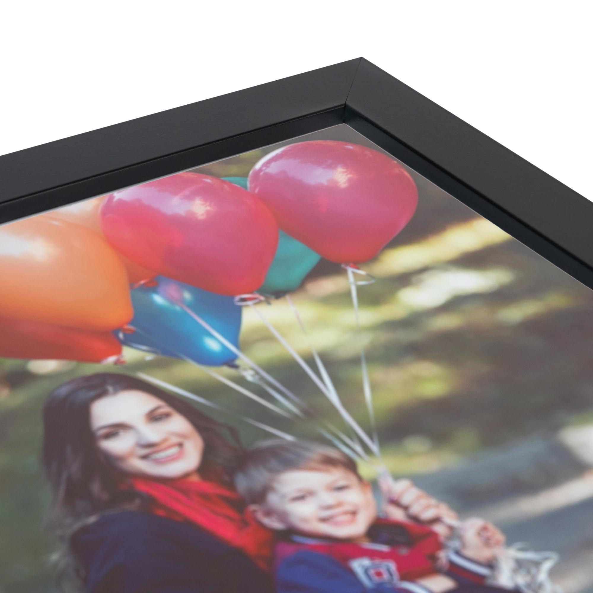 ArtToFrames ArtToFrames 22x28 Inch Black Picture Frame, 4 - Pack, This 1.25 inch Custom MDF Poster Frame is Black, Comes with Economy Acrylic (Frame_Pack_4_FRBW72079-22x28)