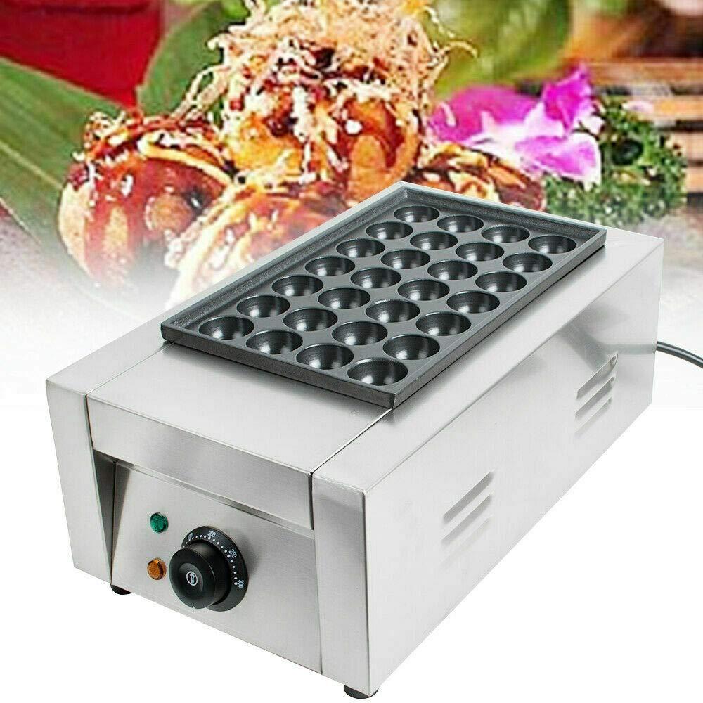 EQCOTWEA EQCOTWEA Electric Takoyaki Maker, 28 Holes Commercial 110V 1.8KW Electric Non-stick Baker Electric Takoyaki Japanese Octopus Fish Ball Maker Machine Takoyaki Grill