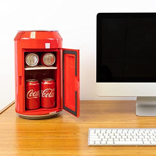 Koolatron Koolatron Coca-Cola Portable 8 Can Thermoelectric Mini Fridge 5.4 L/ 5.7 Quarts Capacity, 12V DC/110V AC Cooler for home, cabin, beer, beverages, snacks, skincare, cosmetics, medication, Red CC06