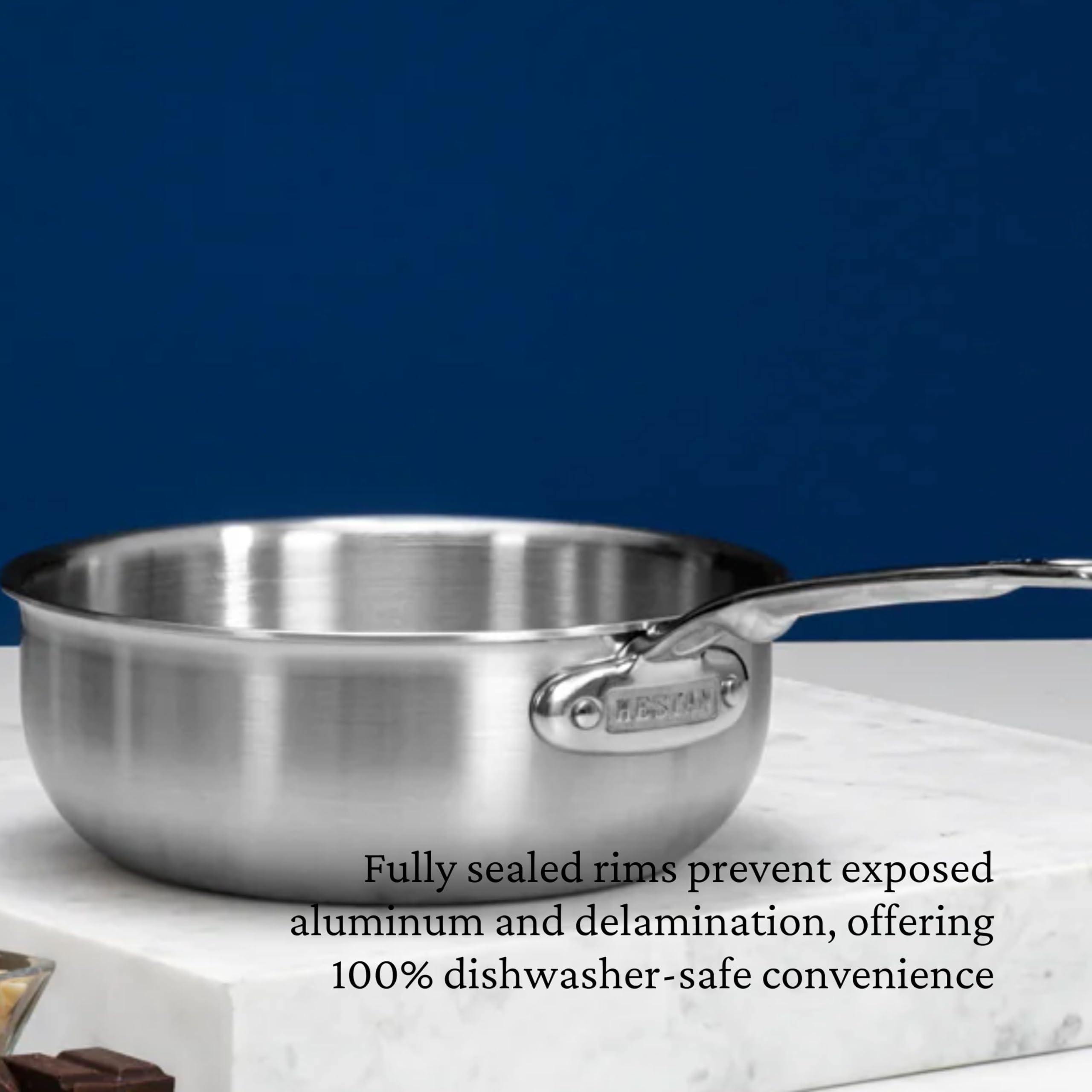 Hestan Thomas Keller Insignia by Hestan - Stainless Steel 2 Quart Saucier, Induction Cooktop Compatible