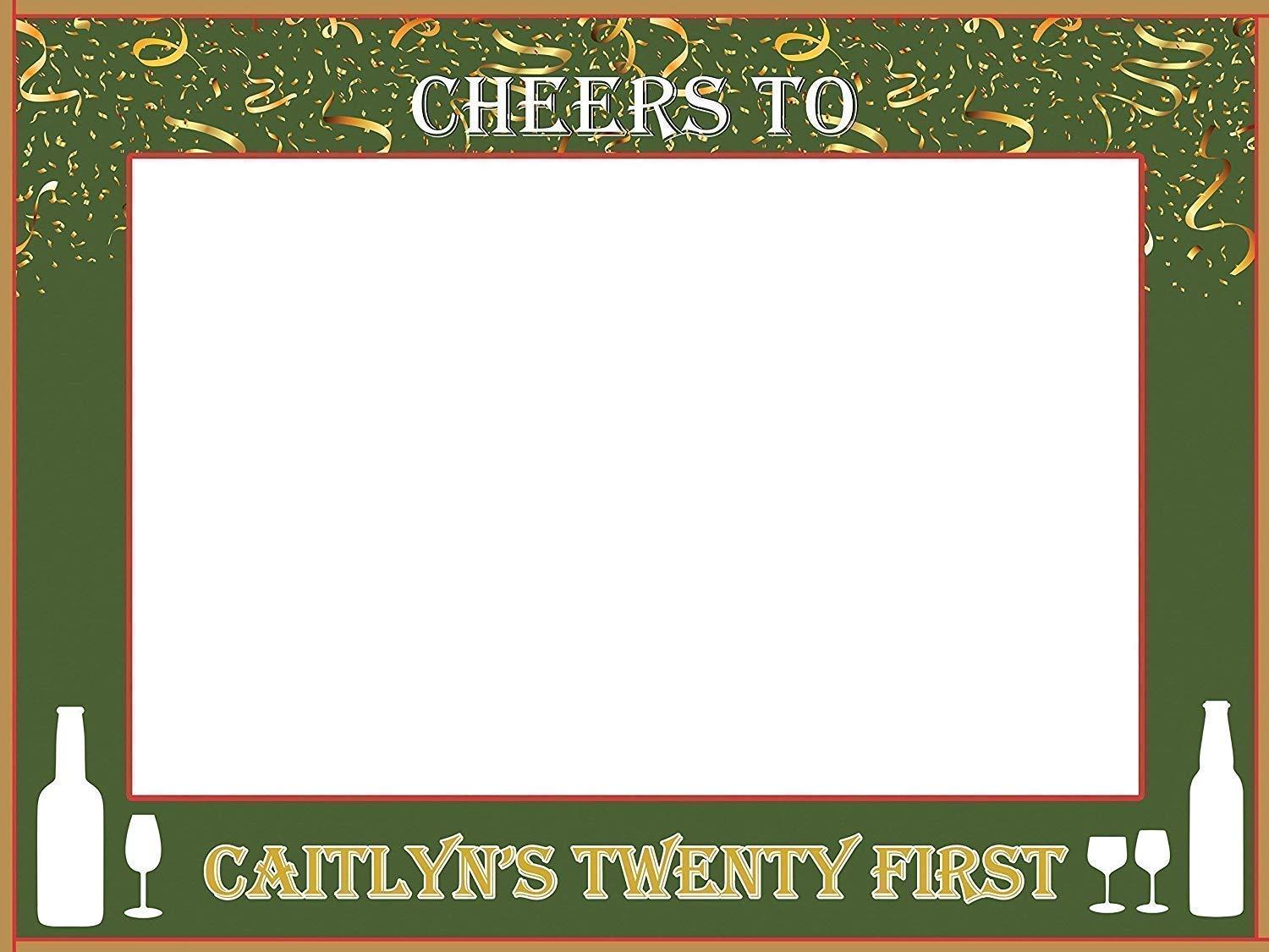 SPEEDYORDERS Personalized Cheers Photo Booth Prop, Personalized Selfie Frame For Event, Cheers To 30 Years, Cheers and Beers, Home Decorations, Handmade Party Supply Photo Booth Frame Sizes 36x24, 48x32
