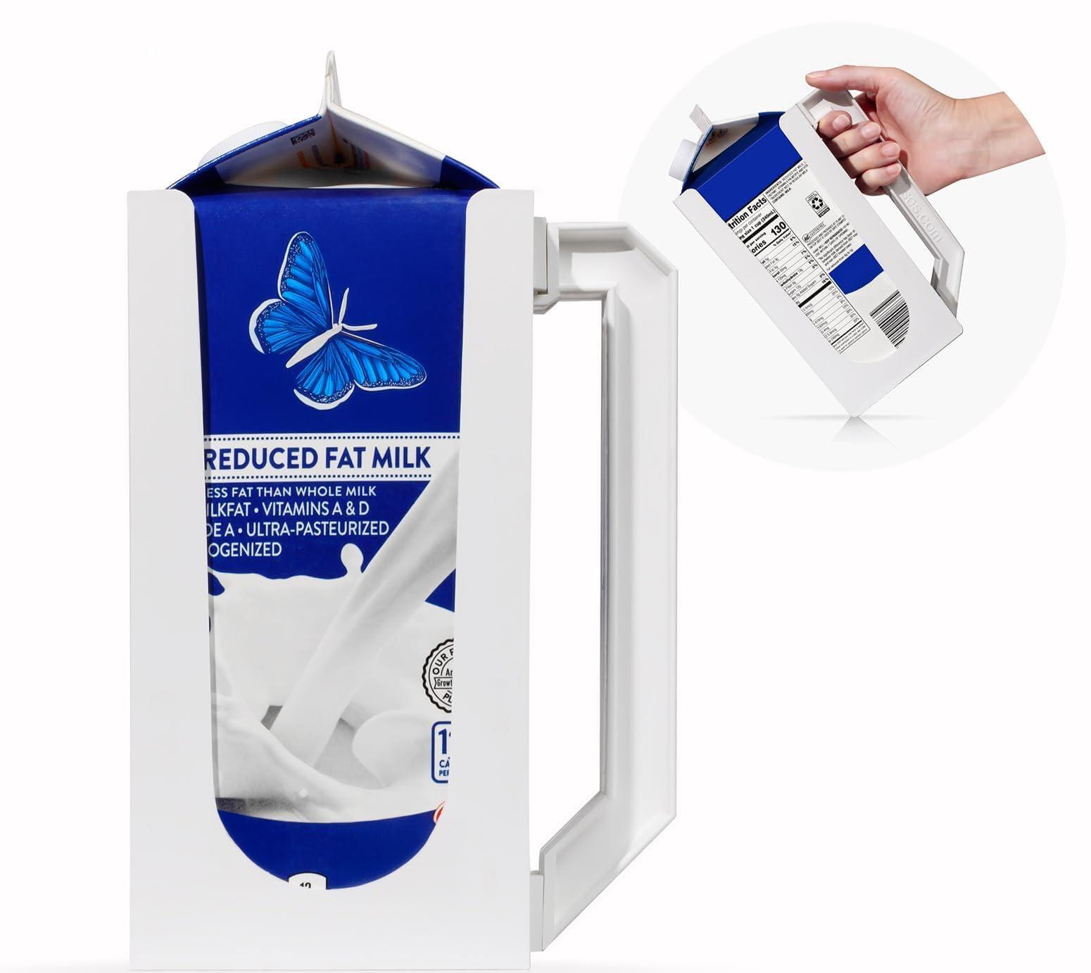 Carton Caddy Carton Caddy Xl Half Gallon Milk Carton Holder with Handle | Reusable Juice Box Holder with Handle | Rust Free, Dishwasher Safe