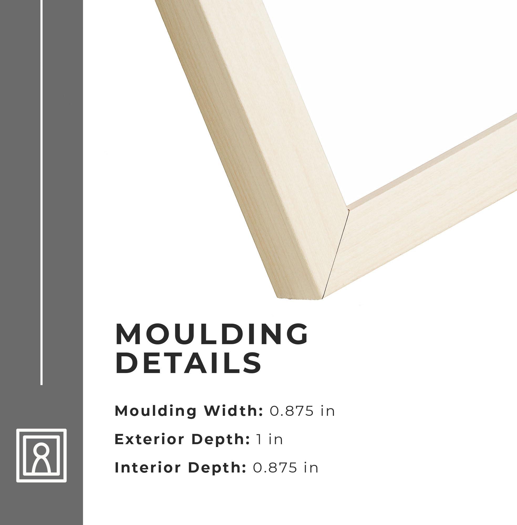 CustomPictureFrames.com 5x5 IN Shadow Box Cream of Wheat White Washed Display Frame | 0.875 Inches Deep Solid Wood Shadowbox | UV Resistant Acrylic Front, Acid Free Backing, and Hanging Hardware | Waverly Picture Frame Style