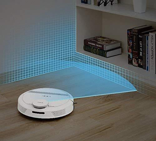 ECOVACS ECOVACS DEEBOT 900 Smart Robotic Vacuum, Carpet, Bare Floors, Pet Hair plus Mapping Technology, High Suction Power, WiFi, with Alexa, Google Assistant White (Renewed)