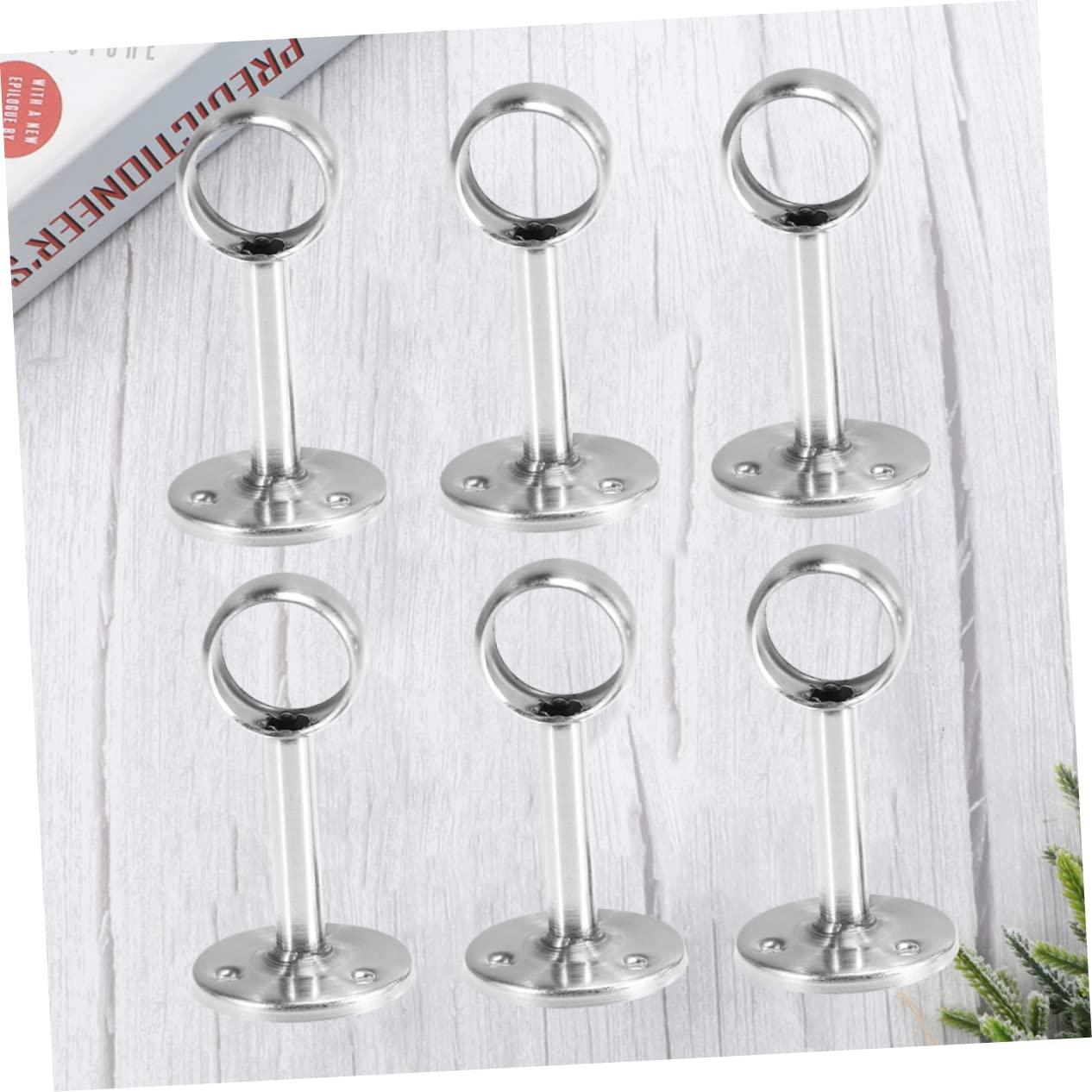 MAGICLULU MAGICLULU 6pcs Hanging Rod Holder Brackets Closet Wardrobe Curtains Rods Socket Holder Curtain Rod Holder Wardrobe Closet Holders Drapes Wardrobe Tube Closet Rod Hanger Wardrobe Rail Support