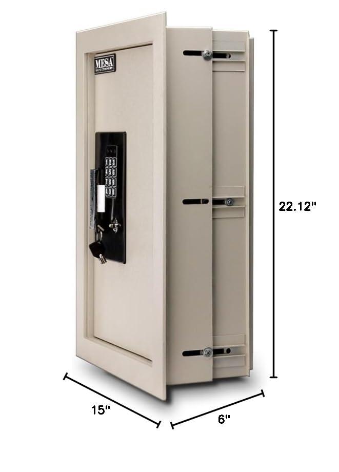 Mesa Safe Mesa Safe Company Model MAWS2113E Electronic Wall Safe, Cream