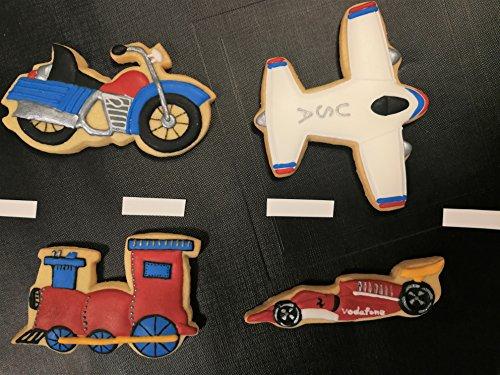 JOKUMO JOKUMO Transportation/Vehicle Cookie Cutters Set 6 PC High Grade 430 Stainless Steel Truck, Formula car, Train, Airplane, Motorcycle and Ferry