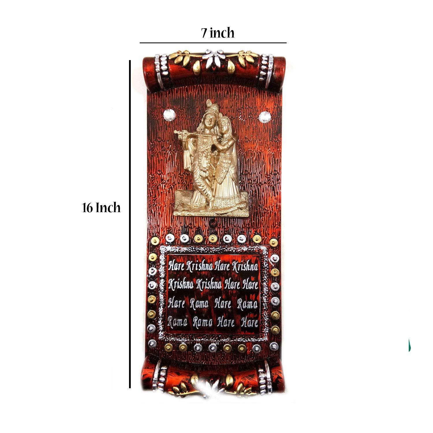 India Meets India India Meets India 3D Lord Radha Krishna Framed Religious Wall Hanging 13x10 inch by Awarded Indian Artisan
