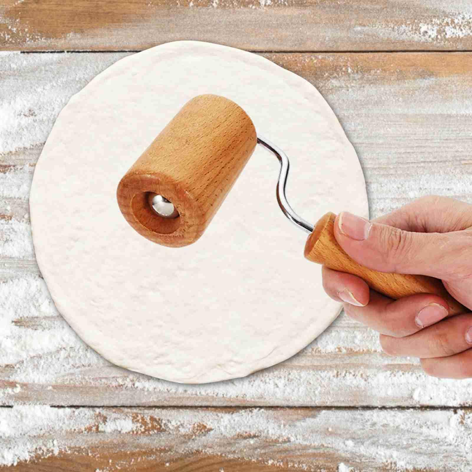 lvifloae Rolling Pin Pastry and Pizza Baker Roller Wooden Baking Kitchen Utensils Pizza Baker Roller Wooden Baking Kitchen Utensils Pizza for Home Kitchen Baking Cooking (Style 4)