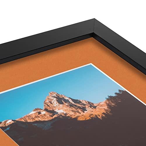ArtToFrames ArtToFrames Collage Photo Frame Double Mat with 3 - 8x10.5 Openings and Satin Black Frame