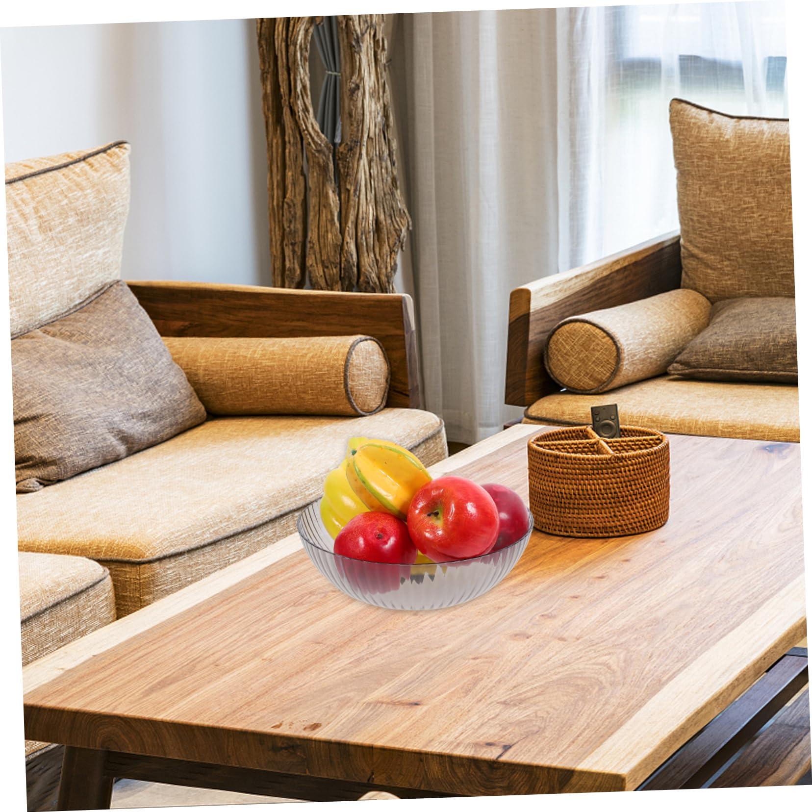 CONGARTENO CONGARTENO Plastic Serving Tray Large Tray Home Serving Tray Fruit Plate Ice Grey Round Outdoor Serving Tray Multi-function