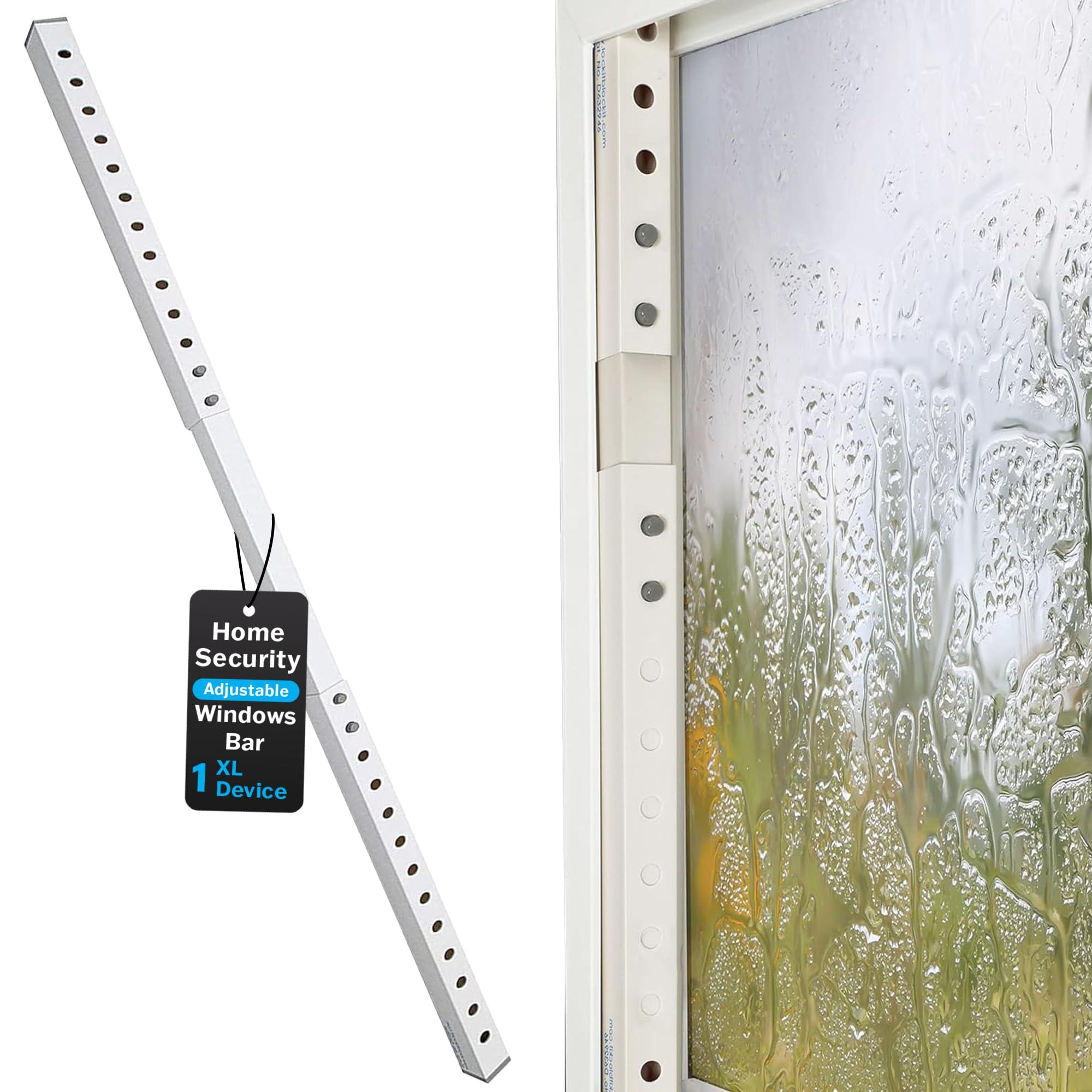 The Lock-It Block-It The Lock-it Block-it Extra Long (1 Device) Home Security Adjustable Window Security Bars/Window Lock Bar, Security Bar for Sliding Glass Door, Child Safety Lock & Sliding Patio Door Security Bar