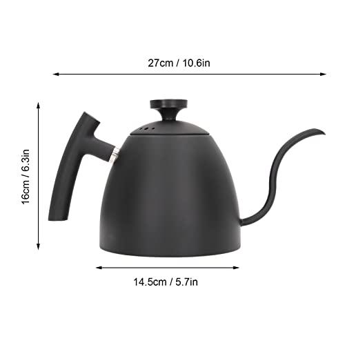 Xcello Xcello Black Gooseneck Coffee Kettle with Thermometer, 800ml Capacity, Stainless Steel, Suitable for Induction Cooktops