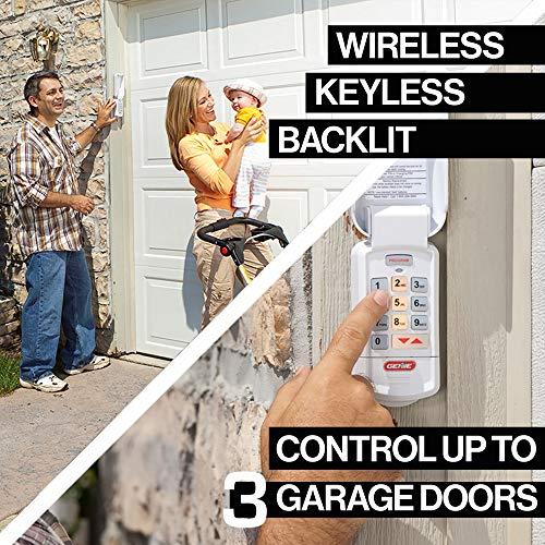 Genie Genie Garage Door Opener Wireless Keyless Keypad - Safe & Secure Access - Compatible with All Genie Intellicode Garage Door Openers - Easy Entry into the Garage With a PIN - Model GK-R, White