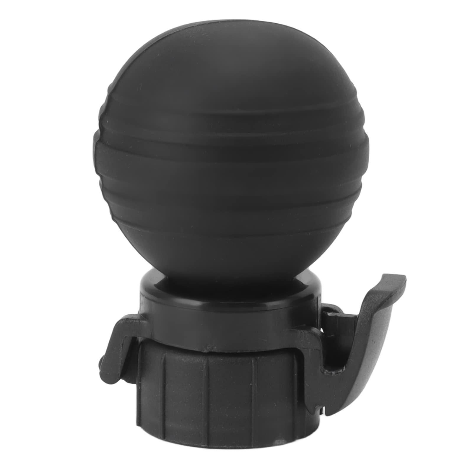 F&Y Silicone Soda Bottle Lid with Air Pump, Leak Proof Carbonated Drink Fizz Keeper, Reusable Pump Cap Saver & Stopper for Beverage Freshness (Black)