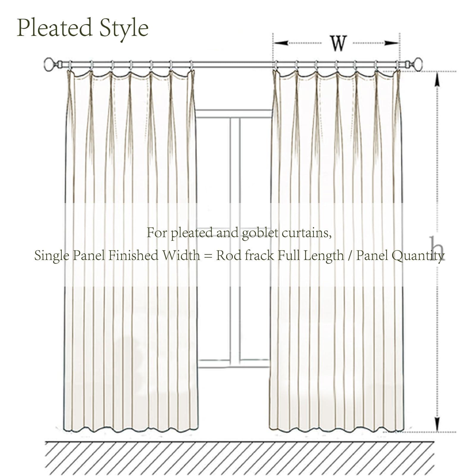 DotheDrape DotheDrape Pinch Pleated Curtains, Light Filtering Pinch Pleat Linen Curtains for Bedroom, Living Room, 72 Width 92 Inch Long 1 Panel, Beige