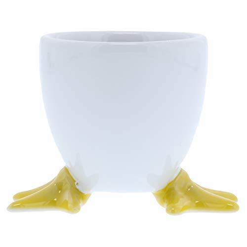 BIA Cordon Bleu BIA Cordon Bleu White Chicken Footed Egg Cup with Yellow Feet, Set of 4