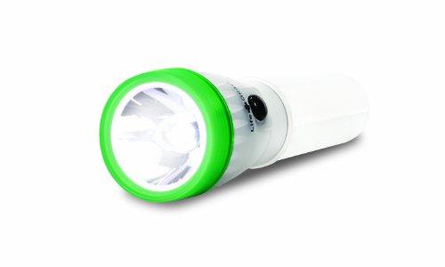 Life Gear Life Gear LED Flashlight with Glow Handle, Emergency Flasher and Storage Compartment, GREEN