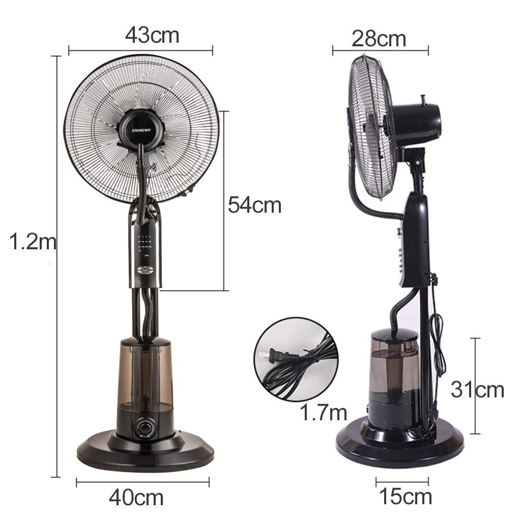 Pealihuy Misting Fan Oscillating Fan Misting With 3 Cooling Speeds, Oscillated Pedestal Fans Copper Motor Standing Fan For Industrial, Commercial, Residential,Greenhouse Outdoor