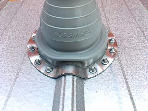 EAGLE 1 EAGLE 1 EPDM Flexible Roofing Pipe Flashing Boots - On Site Adjustable Roof Pipe Jack Boot with Round Base (Standard Gray, 3)