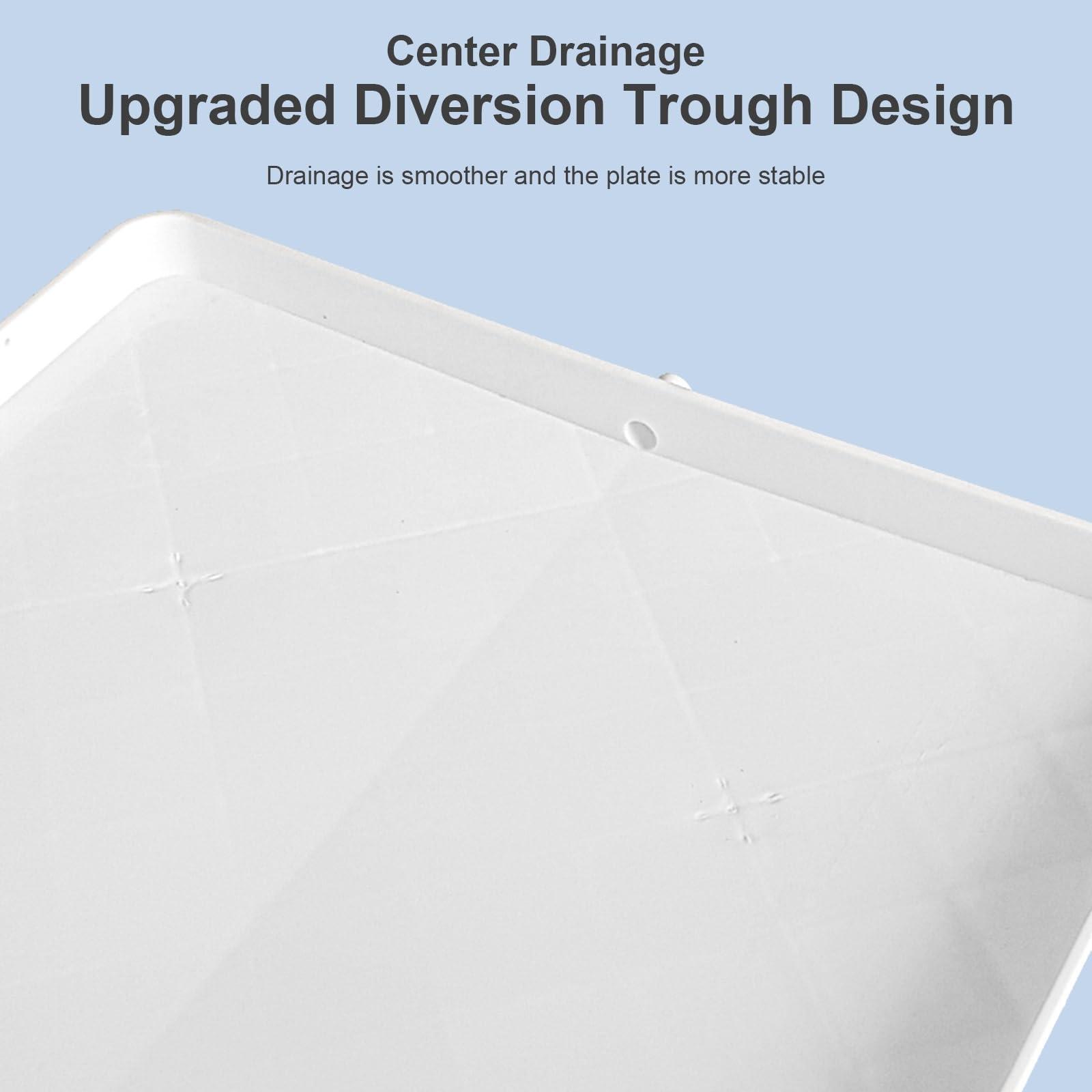 WHYATT Air Conditioner Drip Pan, Condensate Water Collector, Air Conditioner Drain Hose, Air Conditioner Indoor/Outdoor Unit Water Collecting And Drainage Pan Universal AC Drain Kit Plastic Water Catcher ( S