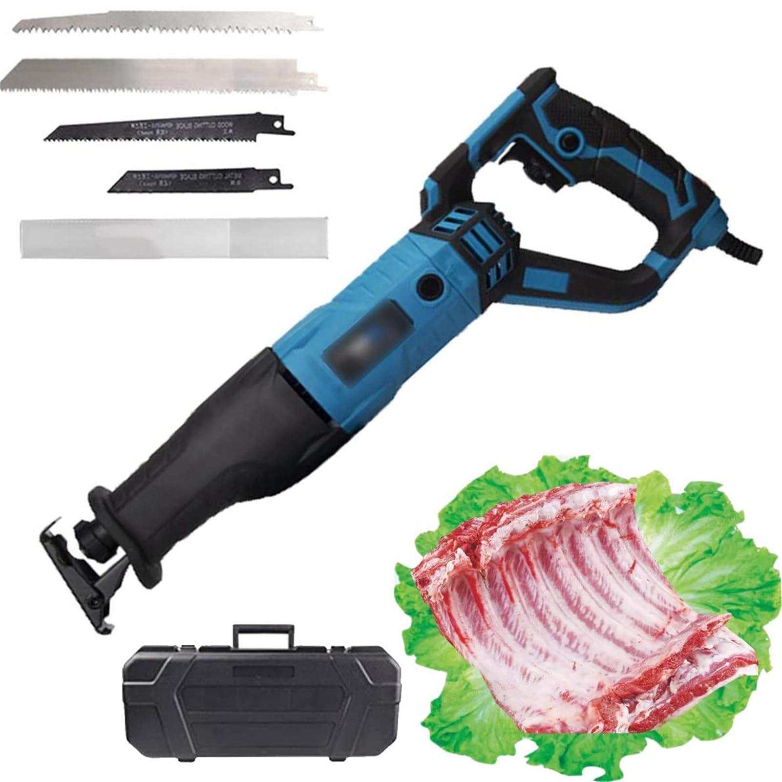 COMAAM 1300W Electric Bone Saw Machine, Butcher Cutting Machine with Bandsaw,Electric Hand Saw Meat Cutter for Restaurant Cutting Fish Pig\'s Hoof Beef