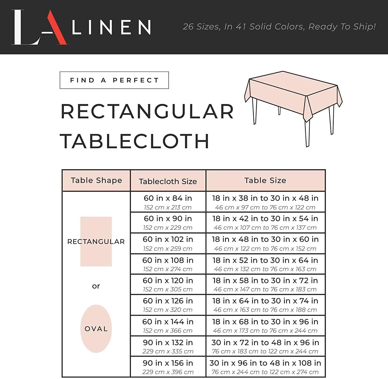 LA Linen LA Linen Polyester Poplin Washable Rectangular Tablecloth, Stain and Wrinkle Resistant Table Cover 60x120, Fabric Table Cloth for Dinning, Kitchen, Party, Holiday 60 by 120-Inch, Olive