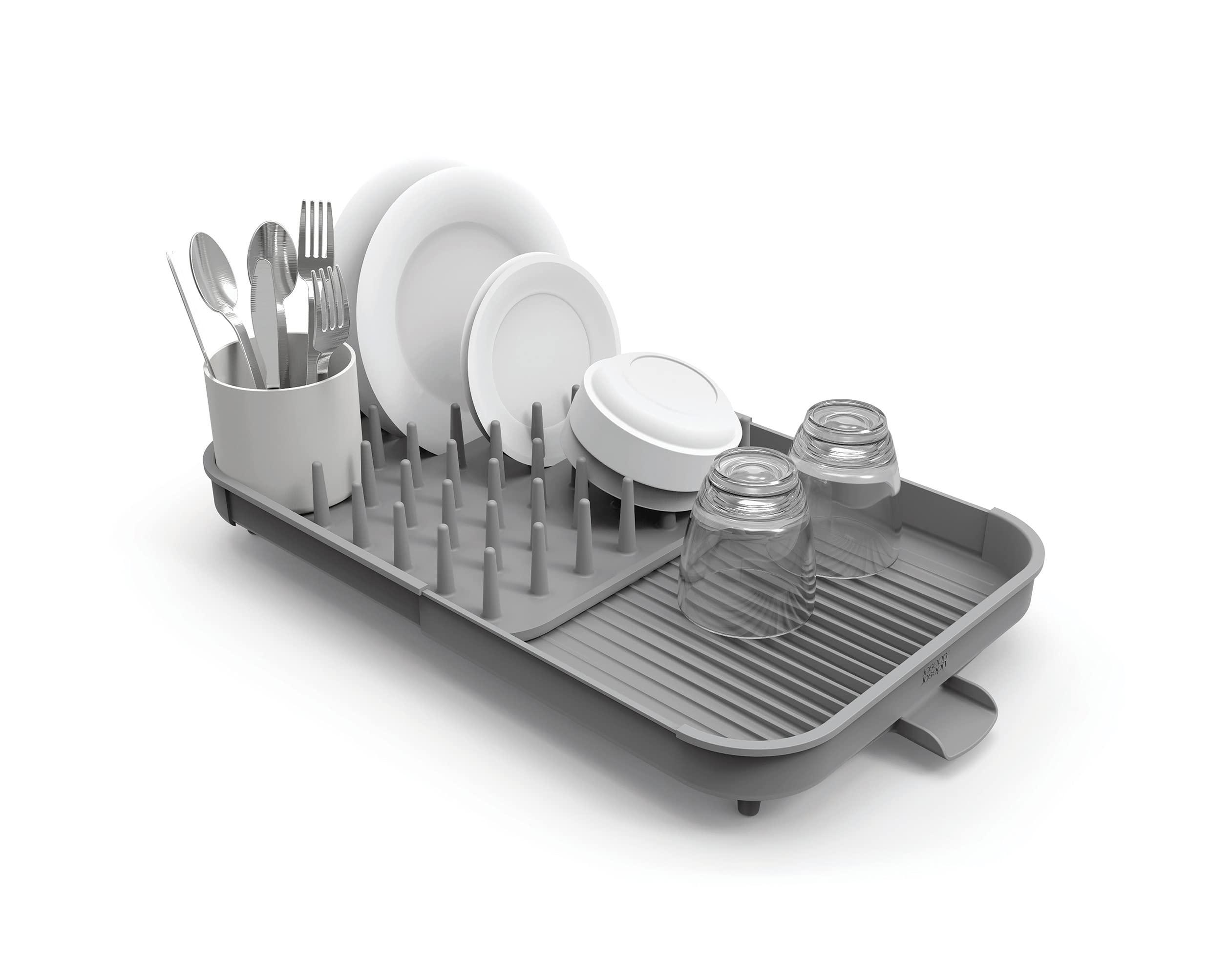 Joseph Joseph Joseph Joseph Duo Expandable Dish Drying Rack, Gray, 2-Tier