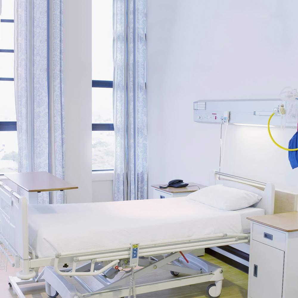 KLOTHY KLOTHY 6 Pack Fitted Hospital Bed Sheets - 100% Egyptian Cotton Sheet - Soft and Comfy 400 Thread Count (White Stripe, Twin 39\" x 75\"x 8\")