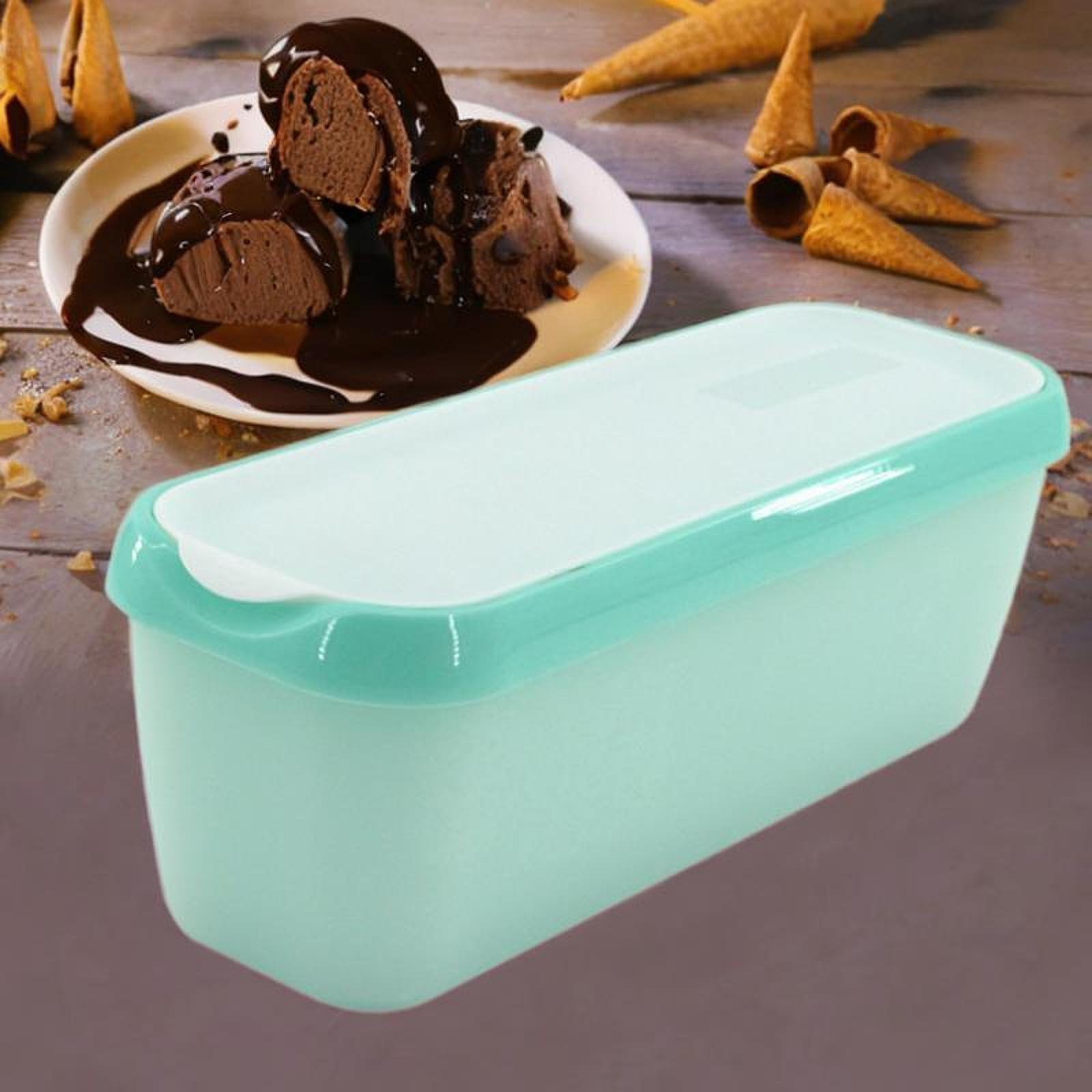 B Baosity B Baosity Ice Cream Container Ice Cream Storage Container for Homemade Ice Cream Large Airtight Ice Cream Box Ice Cream Tub for Kitchen, Mint Green, 28cmx10cmx9.7cm