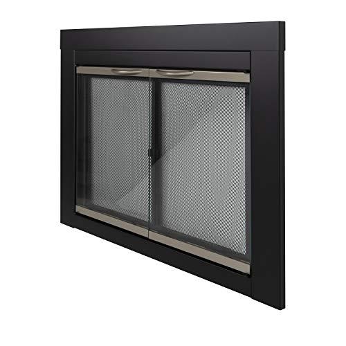 Pleasant Hearth Pleasant Hearth Alsip Sunlight Nickel Glass Firescreen Door | Small