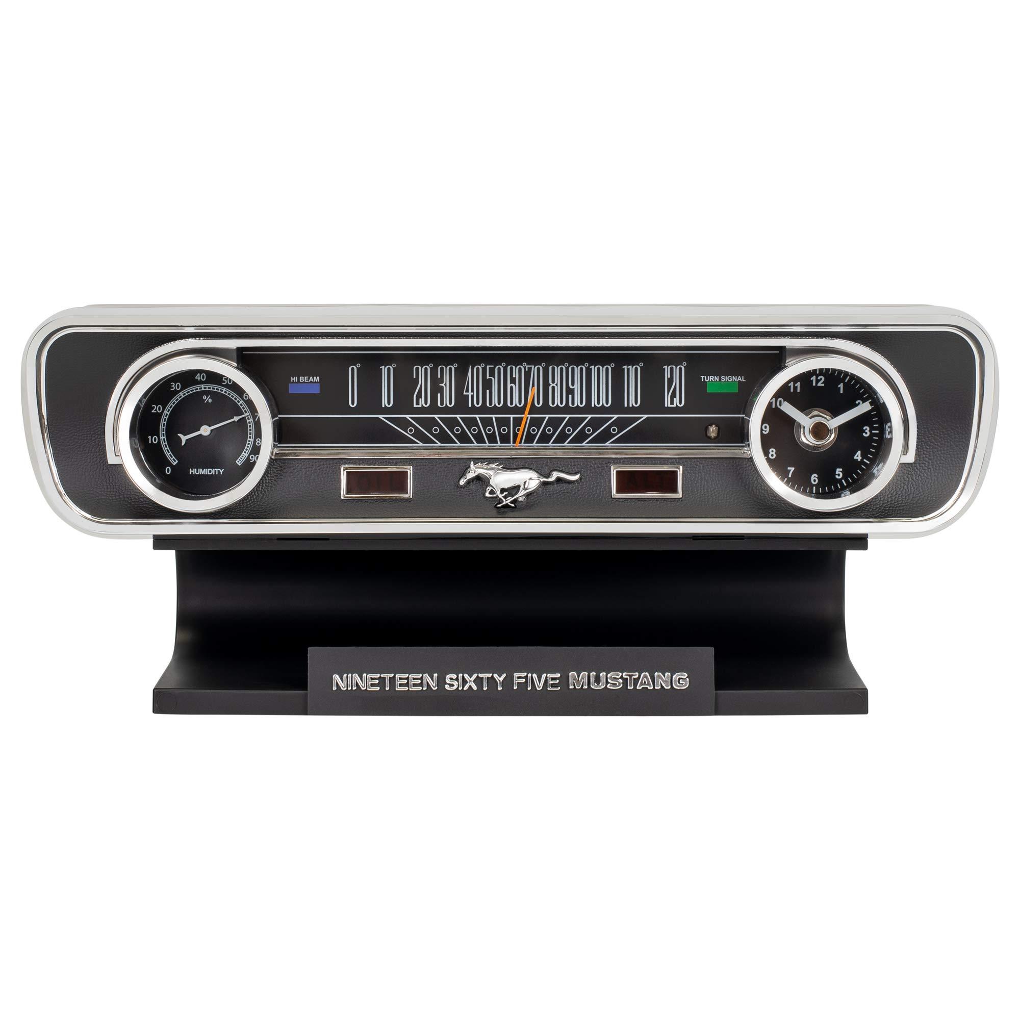 Mark Feldstein & Associates Mark Feldstein & Associates Ford 1965 Mustang Vintage Dashboard Tabletop Desk Thermometer Sound Clock
