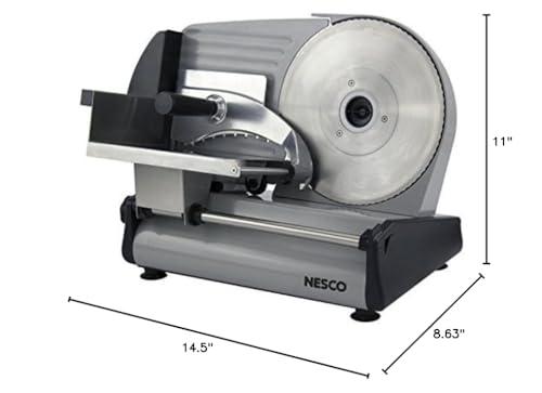Nesco NESCO Stainless Steel Food Slicer Adjustable Thickness, 8.7\",Silver
