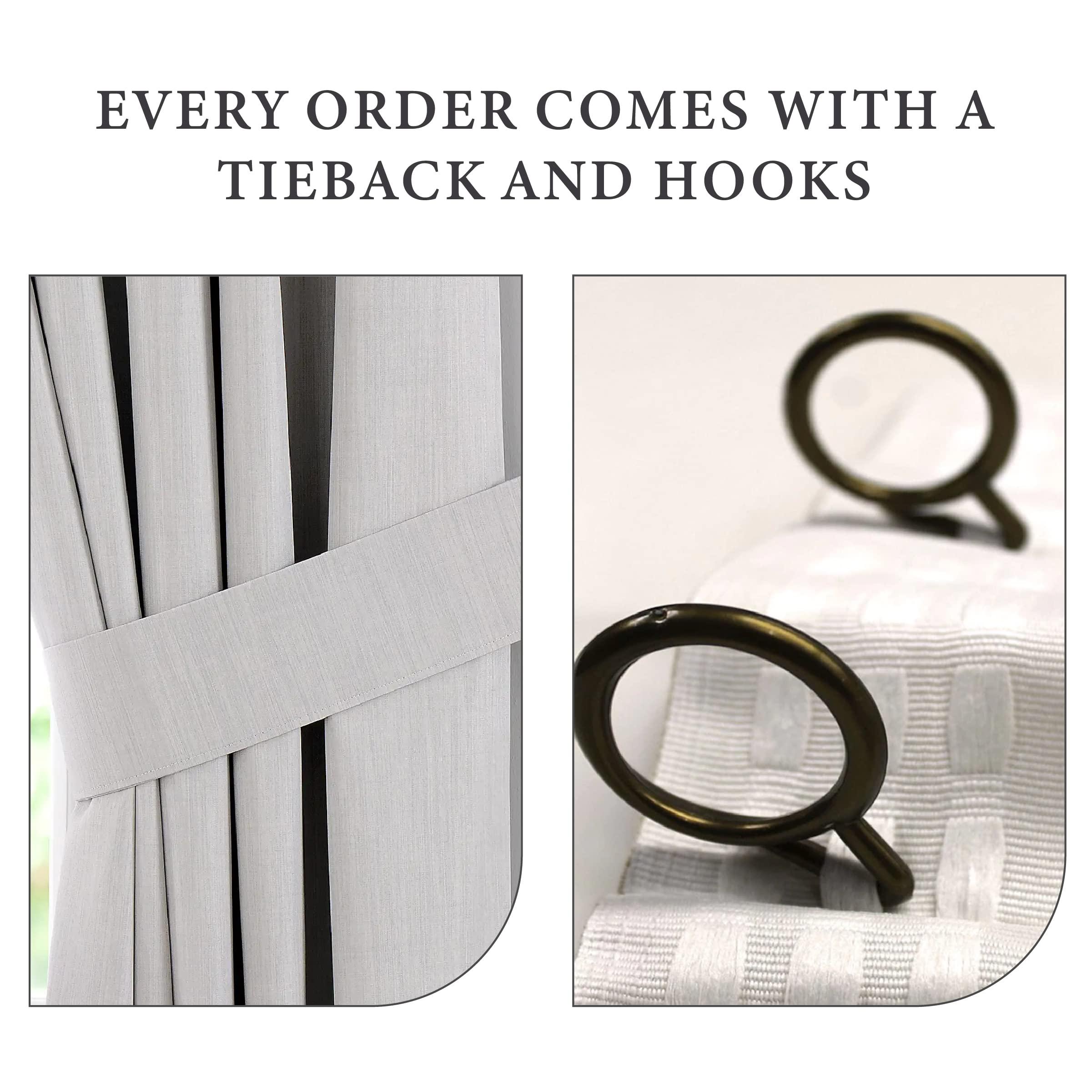 Bhoomi Collection 100% Polyester Double Pinch Pleat Blackout Window Curtain Panel & Drapes and Thermal Insulation (Silver Grey, 60 Inch by 108 Inch- 1 Panel)