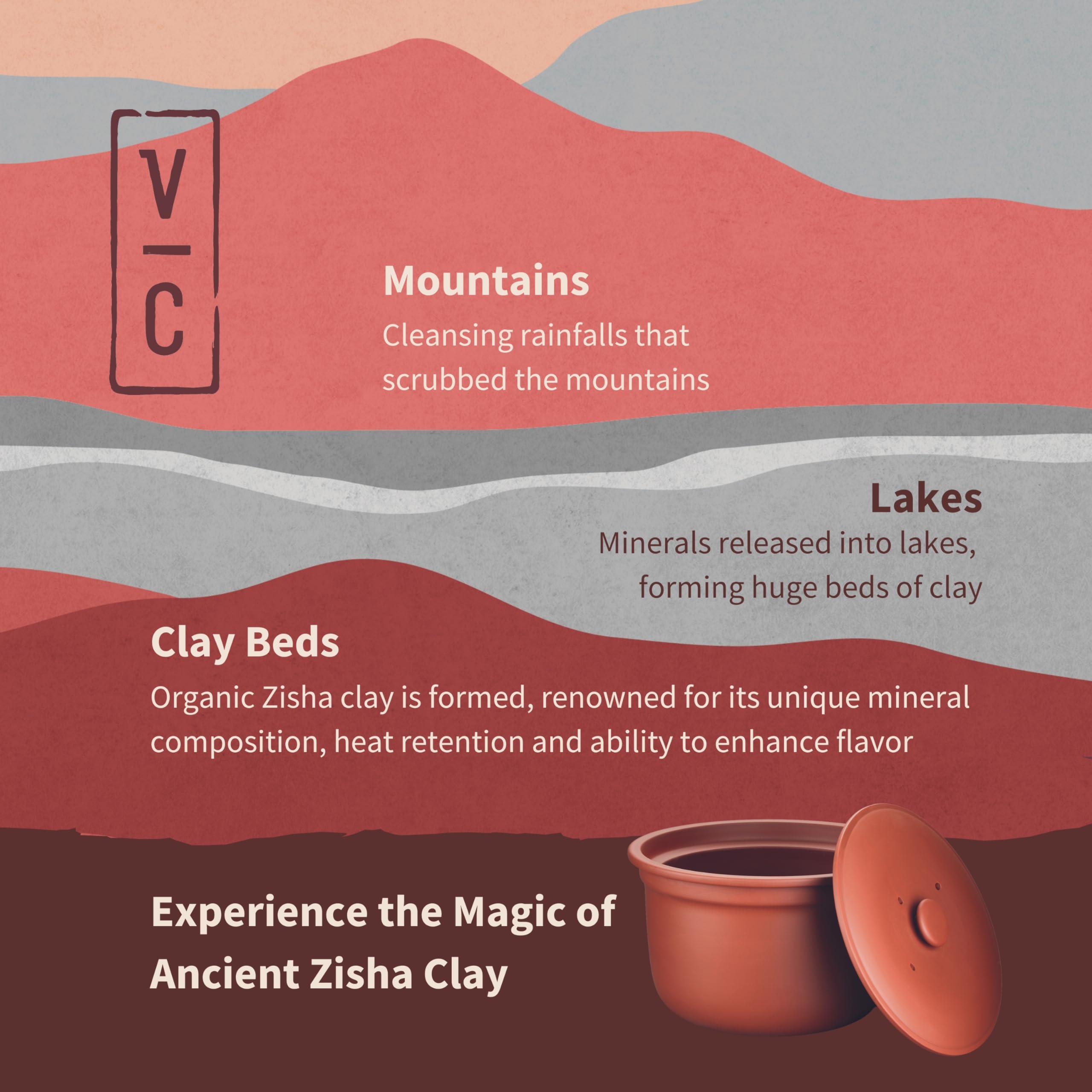 VitaClay Vitaclay Smart Organic Clay Multi Crocks Stock Pot - Toxin Free Clay Electric Pot for Cooking Bone Broth, Large Slow Cooker, Yogurt Maker, Stew Pot with Natural Earthen Clay Crock, 6 quart / 5.7 liter