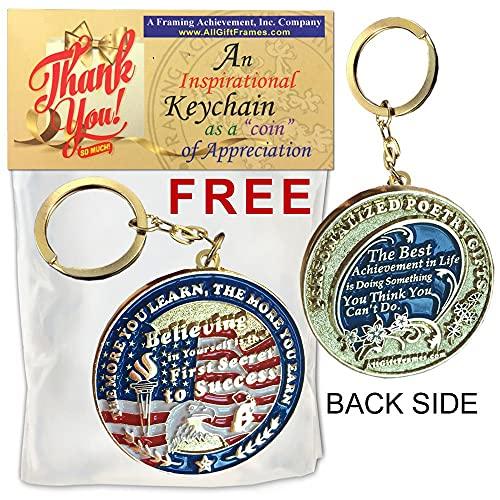 AllGiftFrames AllGiftFrames Engraved Clock with Silver Post Suspended on Acrylic Silver Engraving Plate Personalized Retirement Wedding Gift Employee Recognition Award Anniversary Service Employee Coworker Retire