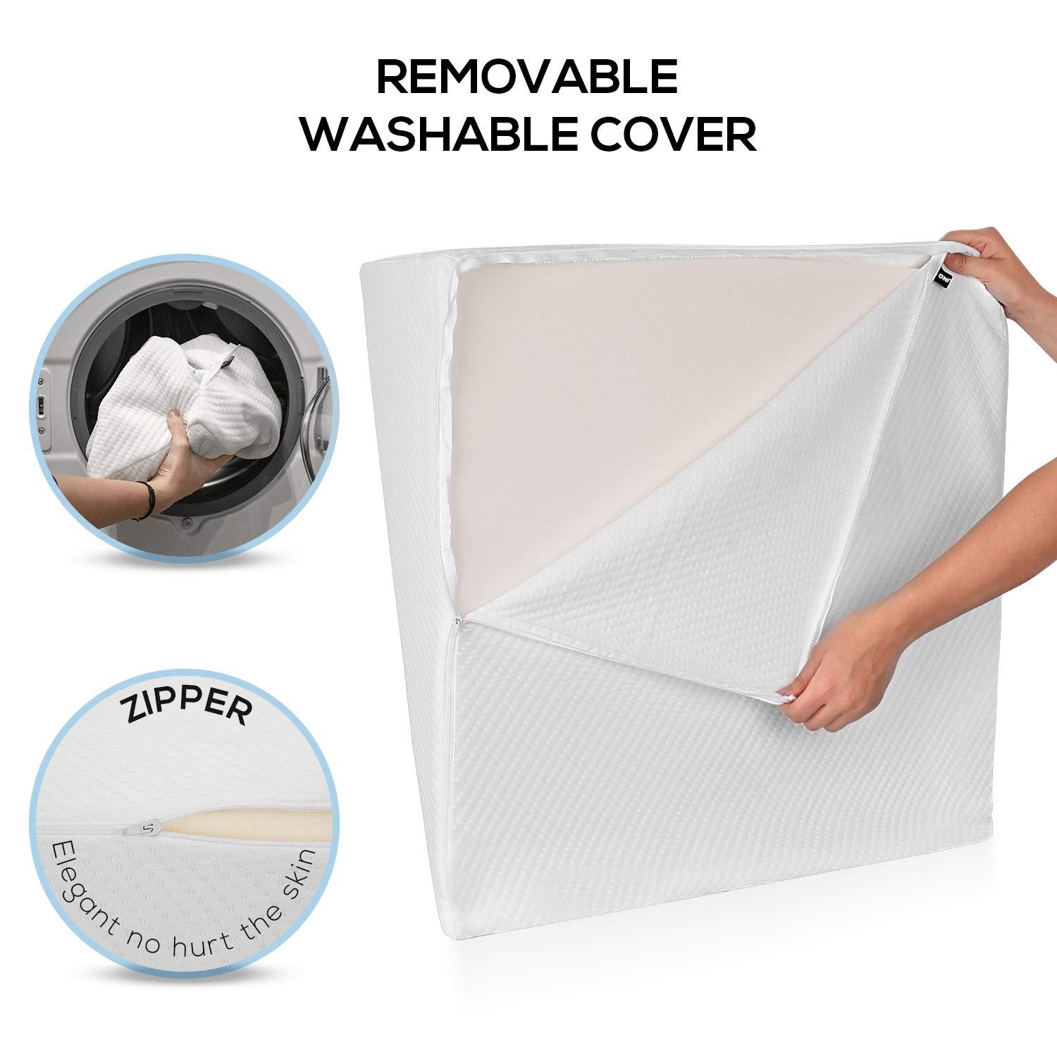 Ebung Ebung Memory Foam Leg Elevation Pillows- Leg Support Pillow to Elevate Feet, Leg Pillows for Elevation Blood Circulation, Leg Swelling, Sciatica - Leg Wedges for Elevation