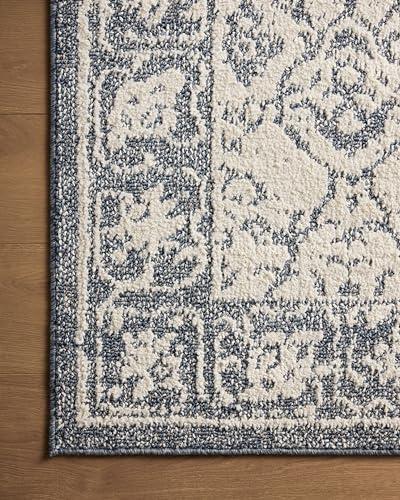 Loloi Loloi Magnolia Home by Joanna Gaines Gigi Collection GIG-02 Ivory/Blue 2'-7" x 10'-0" Runner Rug