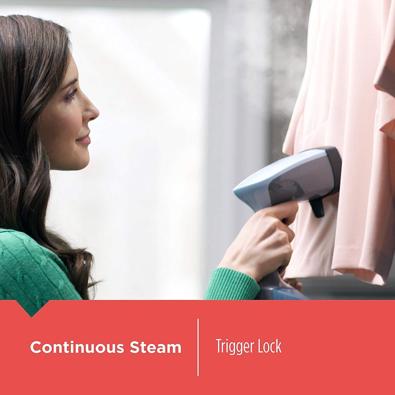 BLACK+DECKER BLACK+DECKER Advanced Handheld Steamer for Clothes, Fast Wrinkle Removal, Auto Shut-Off, Attachments for Delicate Fabrics, Lint Removal, and Steaming Curtains, Upholstry (HGS200)