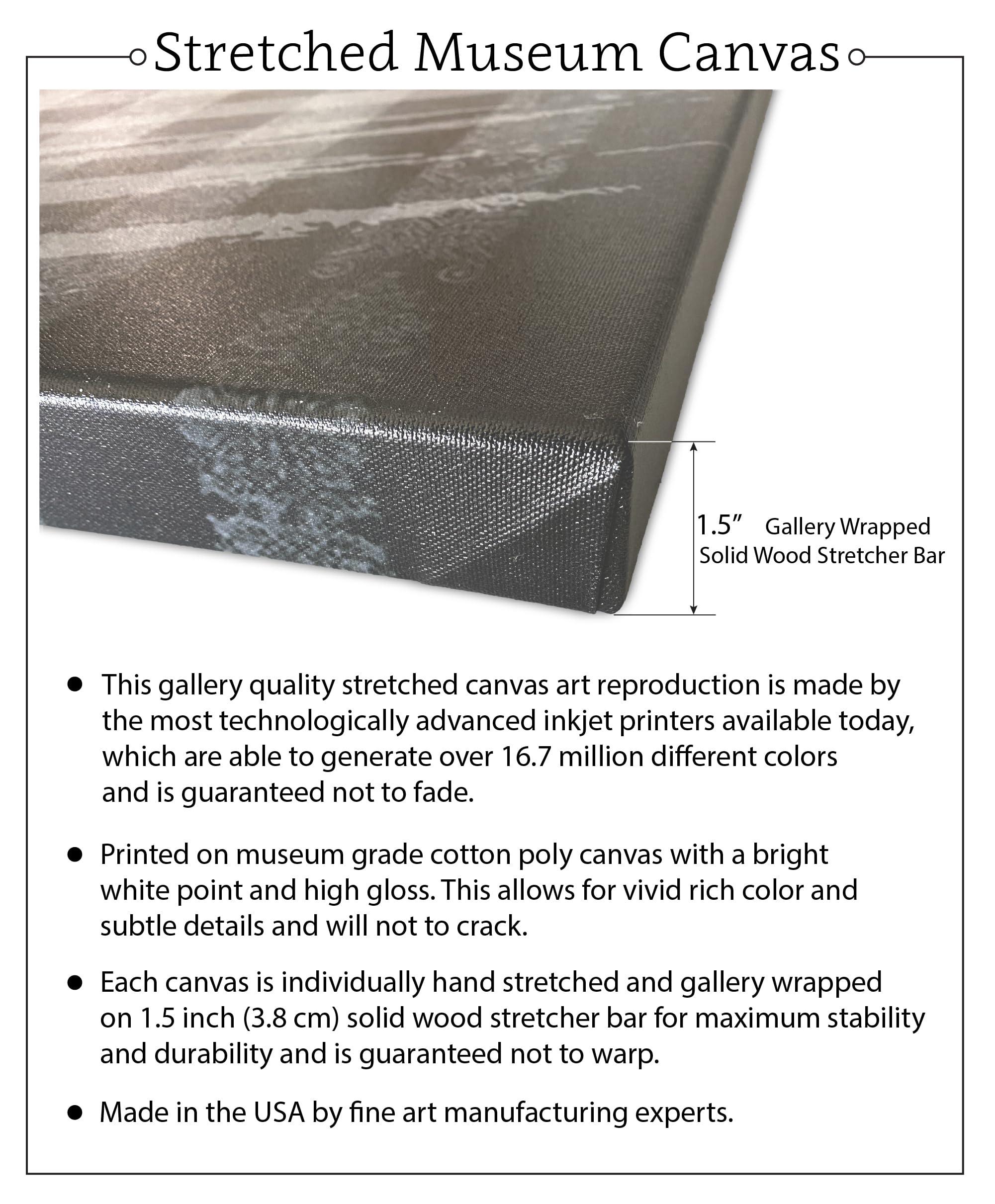 Black Market Art Company Queen of The West by Charlie Medina Cowgirl Black White Tattoo Canvas Art Print