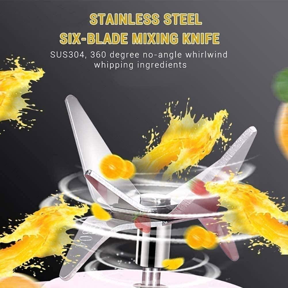 SMSOM SMSOM Portable Blender, Personal Mini Blender for Shakes and Smoothies, Small Blender Cup, USB Rechargeable for Outdoors, Travel & Office (Color : Pink)