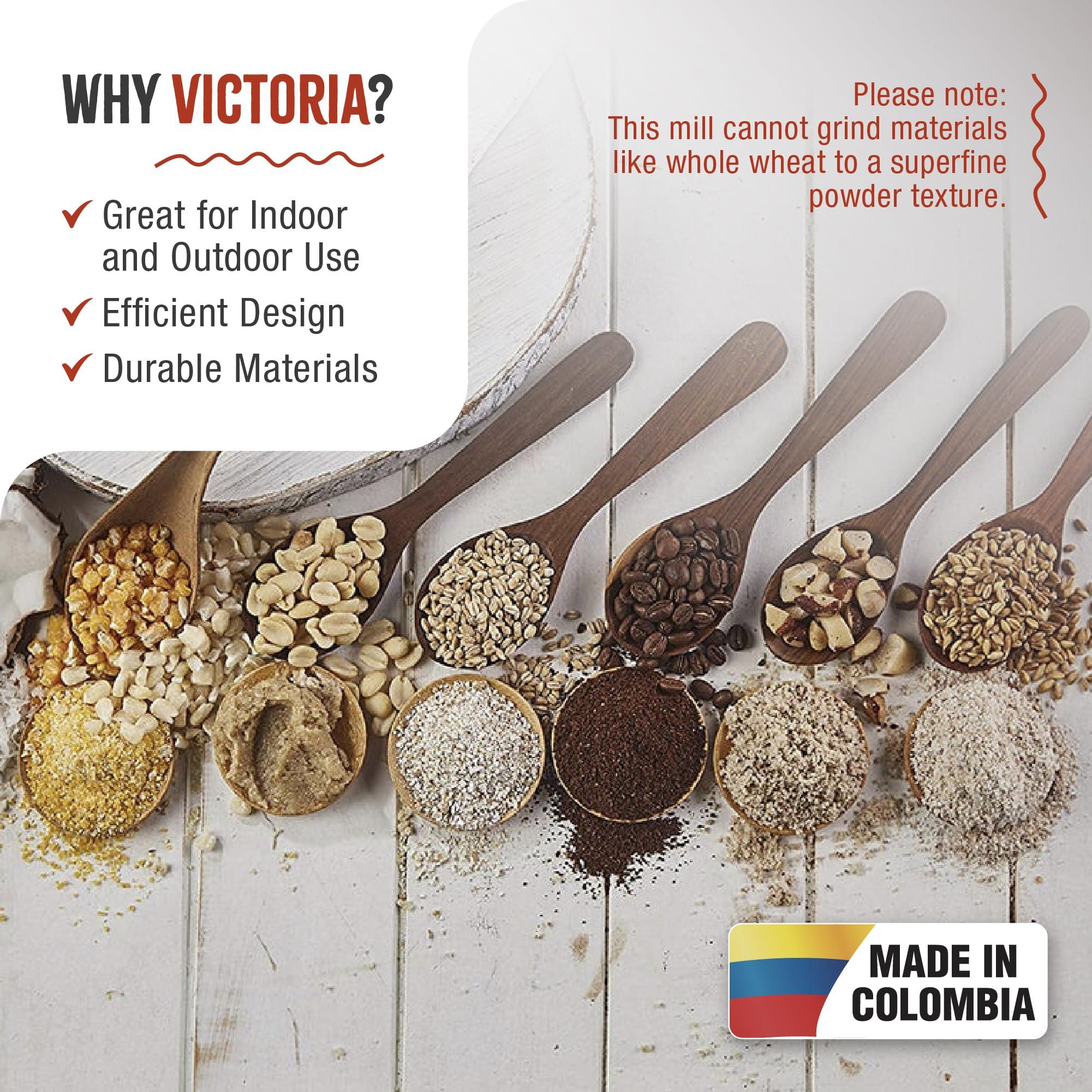 Victoria Victoria Manual High-Hopper Grain Grinder, Made in Colombia, Silver