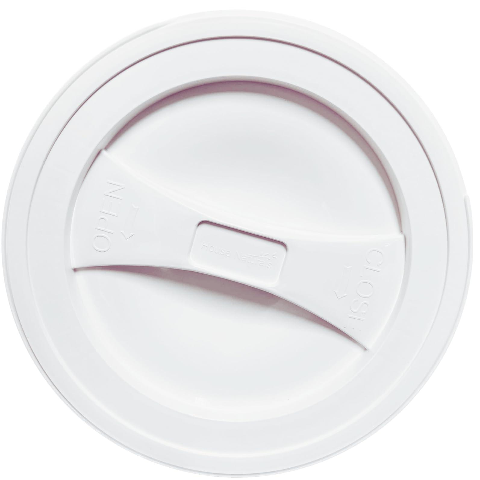 House Naturals House Naturals 2 Gallon Blue Made in USA Food Grade BPA Free Bucket Pail with White Screw On Lid (Pack of 5) (with White lids)