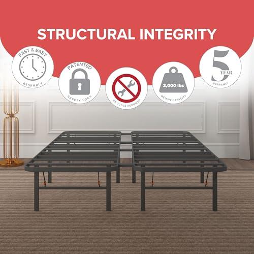 Hollywood Bed Frames Hollywood Bed Frames Bedder Base Platform, Double, Black