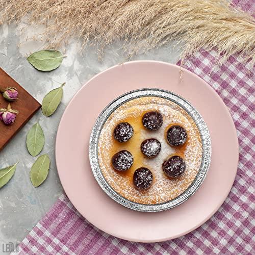 LEGLO Silver Aluminum Foil Tart Pan - 100Pcs Disposable Mini Pie Tins Round Pan for Cake Pie Tin Foil Pans Tin - Tin 2.9 inch Liners Aluminum Pans Disposable Mini Tart Pan Mini Cheesecake Pans for Baking