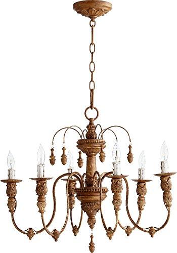 Quorum Lighting Quorum Lighting 6316-6-94, Salento 1 Tier Chandelier Lighting, 6LT, 120 Watts, French Umber